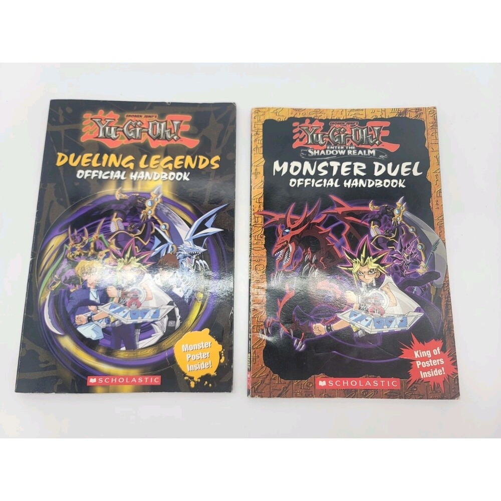 Vintage Set of 2  Official Handbooks Yu-Gi-Oh Dueling Legends & Monster Duel